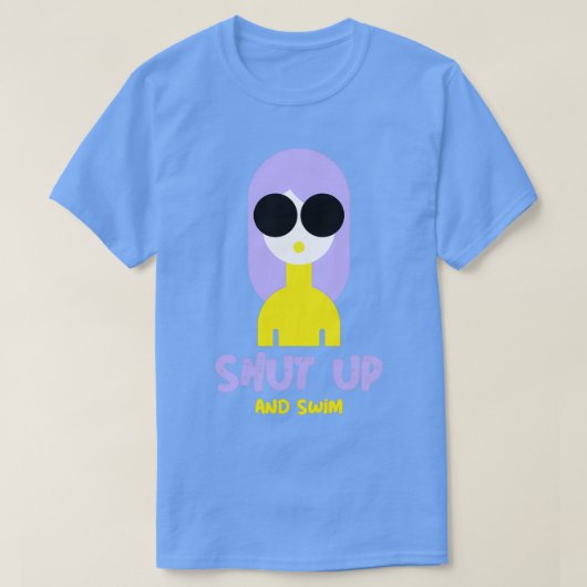 黙って泳ぐ Tシャツ (デザイン正面)