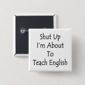 黙って私は英語を話すよ教えう 缶バッジ (正面&裏面)