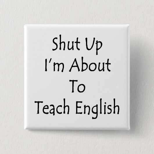 黙って私は英語を話すよ教えう 缶バッジ (正面)