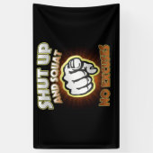 黙って言い訳をしない 横断幕 (縦)