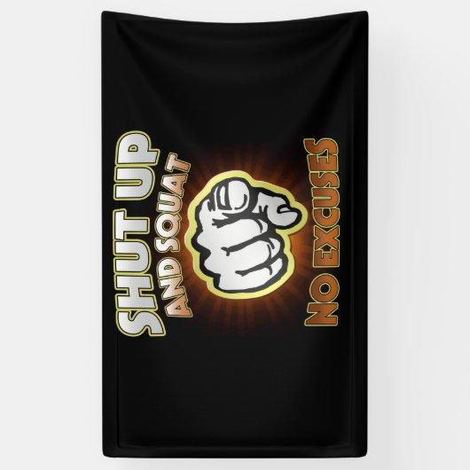 黙って言い訳をしない 横断幕 (縦)