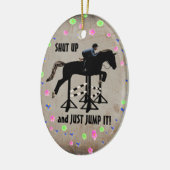 黙って馬を飛ばす セラミックオーナメント (左)