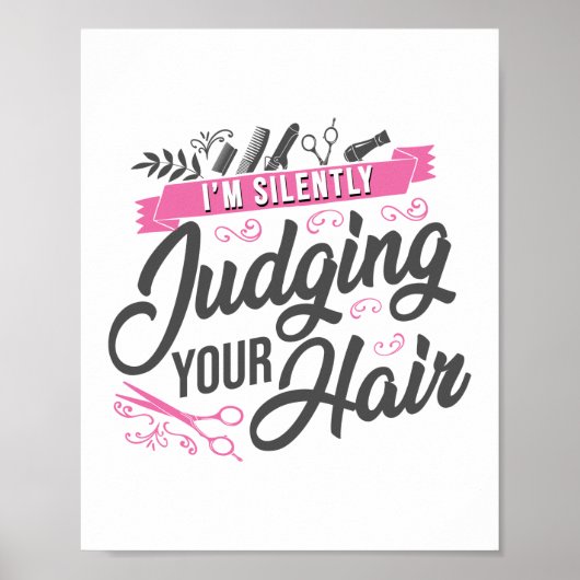 黙って髪の毛の美容師 ポスター (正面)