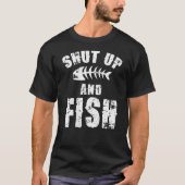 黙って魚を釣る Tシャツ (正面)