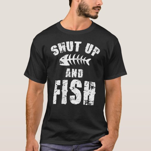 黙って魚を釣る Tシャツ (正面)