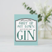 黙って、座って、ジンを飲みなさい ポストカード (スタンド正面)