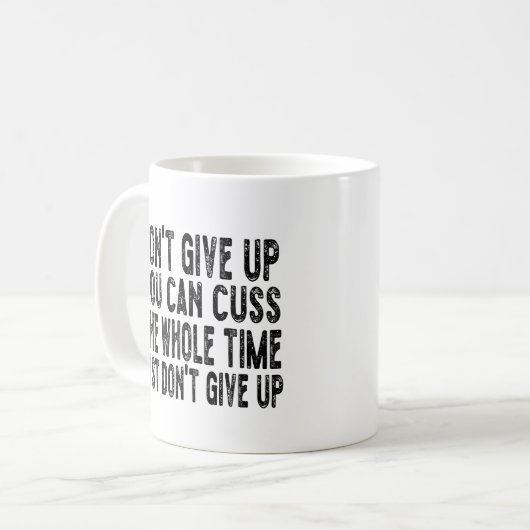 黙っ与えてずっと黙ってろ コーヒーマグカップ (正面左)