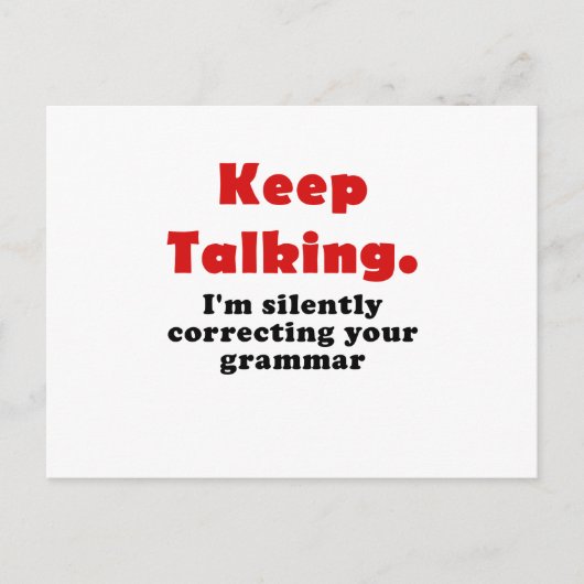 黙っ保て文法を直して話す ポストカード (正面)
