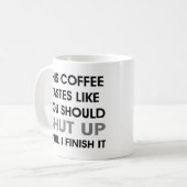 黙れイライラマグカップ コーヒーの味 コーヒーマグカップ (正面左)