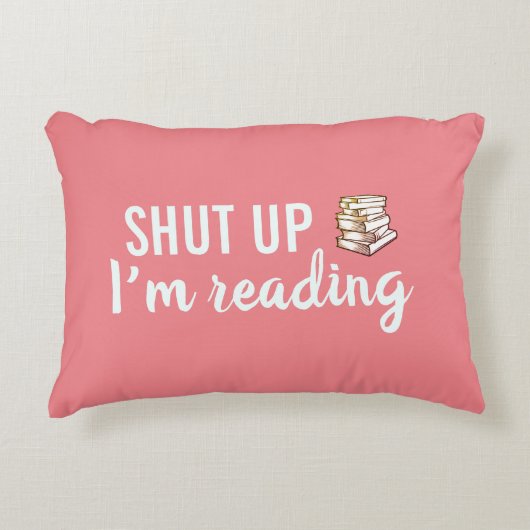 黙れ私はコーラル読アクセント枕 アクセントクッション (正面)