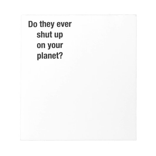 黙れ！ ノートパッド (正面)