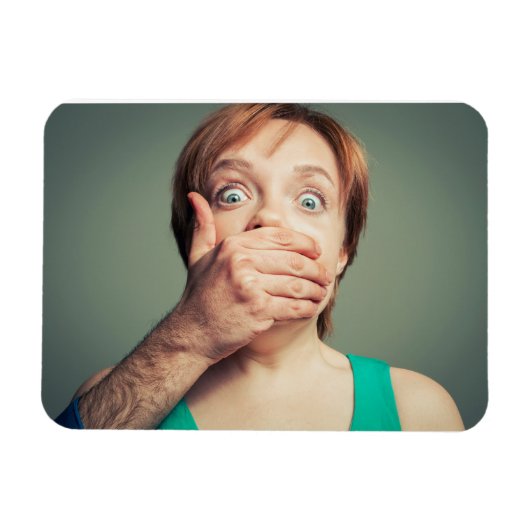 黙れ。ファインアート マグネット (横)