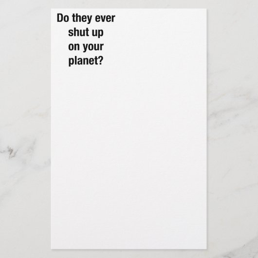 黙れ！ 便箋 (正面)