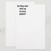 黙れ！ 便箋 (正面/裏面)