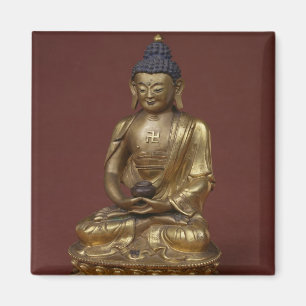 黙想で着席する仏Amitayus マグネット