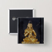 黙想につくAdibuddha Vajrasattva 缶バッジ (正面&裏面)