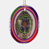 黙想のマスターの先生の聖者の教祖のおもしろいの仏 セラミックオーナメント (右)