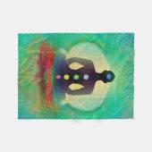 黙想のヨガのフリースブランケット フリースブランケット (正面(横))