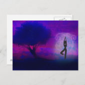 黙想のヨガの郵便はがき ポストカード (正面/裏面)