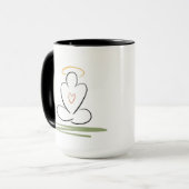 黙想の中型人によって禅インスパイアデザインのマグ マグカップ (正面左)