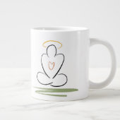 黙想の人のデザイン20のoz。 ジャンボマグ ジャンボコーヒーマグカップ (右)