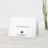 黙想の人の挨拶状- 5x7 カード (裏面)