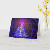 黙想の人の挨拶状- 5x7 カード (黄色い花)