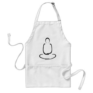 黙想の人の黒 スタンダードエプロン