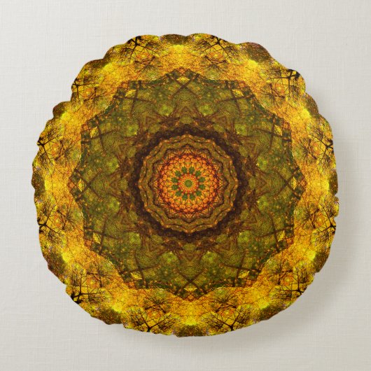 黙想の曼荼羅 ラウンドクッション (正面)