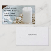 黙想の石が付いている蝋燭 予約カード (正面/裏面)