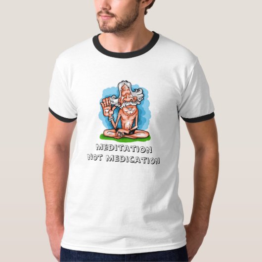 黙想、meditationnotの薬物 tシャツ (正面)