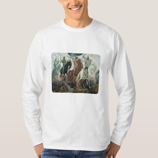 黙示録の人類の四大災害ヨハネの黙示録 Tシャツ (正面)
