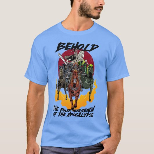 黙示録の優雅さ：四騎兵団デザイン Tシャツ (正面)