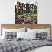 黙示録の後の破壊 |破棄された建物 キャンバスプリント (インサイチュ (寝室))