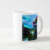 黙示録の後の童話の土地(暗い) ジャンボコーヒーマグカップ (正面右)