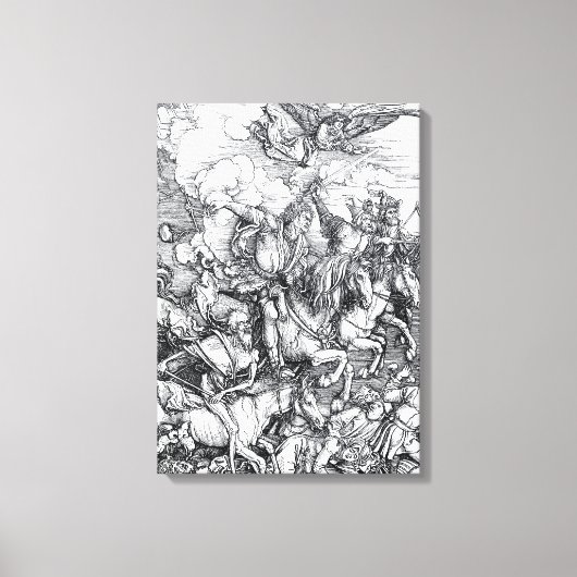 黙示録の4人のライダー – Albrecht Durer キャンバスプリント (正面)