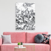 黙示録の4人のライダー – Albrecht Durer キャンバスプリント (インサイチュ (リビング))