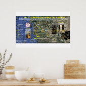 黙示録の7つの教会 – 地形図 ポスター (キッチン)