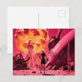 黙示録ピンク宇宙ブロンド女性 ポストカード (正面/裏面)