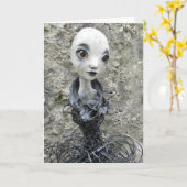 黙示録人形のグリーティングカードの投稿 カード (黄色い花)