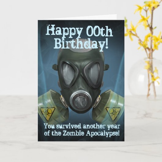 黙示録後のガスマスク カード (黄色い花)