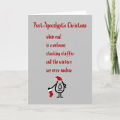 黙示録後のクリスマス – おもしろいクリスマス詩 シーズンカード (正面)