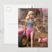 黙示録後の農場の金髪の人形 ポストカード (正面/裏面)