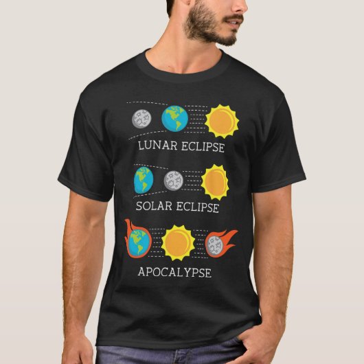 黙示録月食太陽の宇宙 Tシャツ (正面)