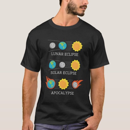 黙示録月食太陽の宇宙 Tシャツ (正面)