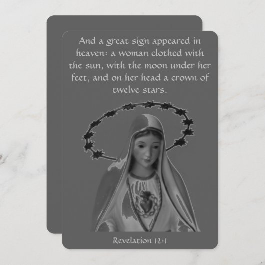 黙示録12章 聖母昇天の祭りカード (正面/裏面)