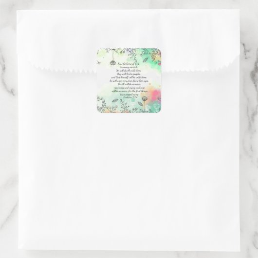 黙示録21:34 スクエアシール (バッグ)