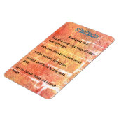 黙示録21:4ブロンズ赤テクスチャー涙なし マグネット (左側)