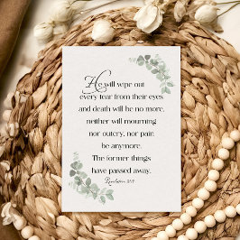 黙示録21:4同情カード サンキューカード