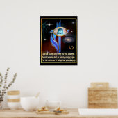 黙示録21:4聖なる書物、 経典ポスター ポスター (キッチン)
